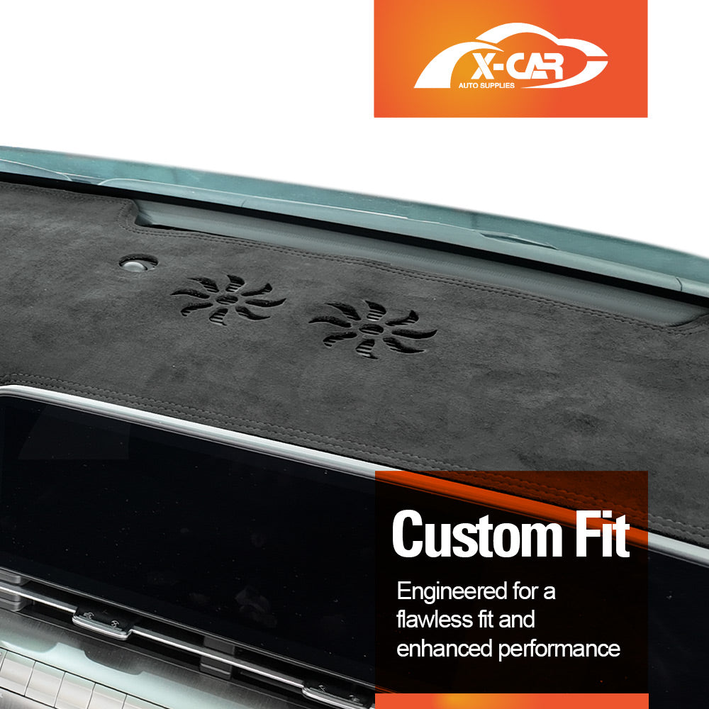 Dash Mat for Hyundai Kona Without HUD 2023-Onwards Non-Slip Microfiber Pad Cover Interior Accessories