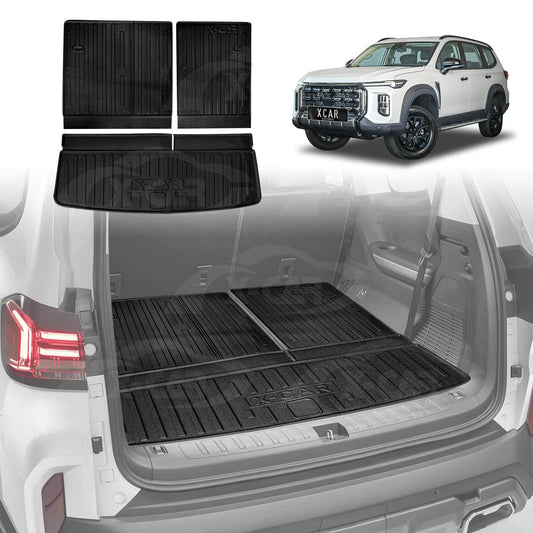 Boot Liners for LDV D90 2025-Onwards Heavy Duty All Weather Cargo Trunk Mat Luggage Tray 3 Pcs Version