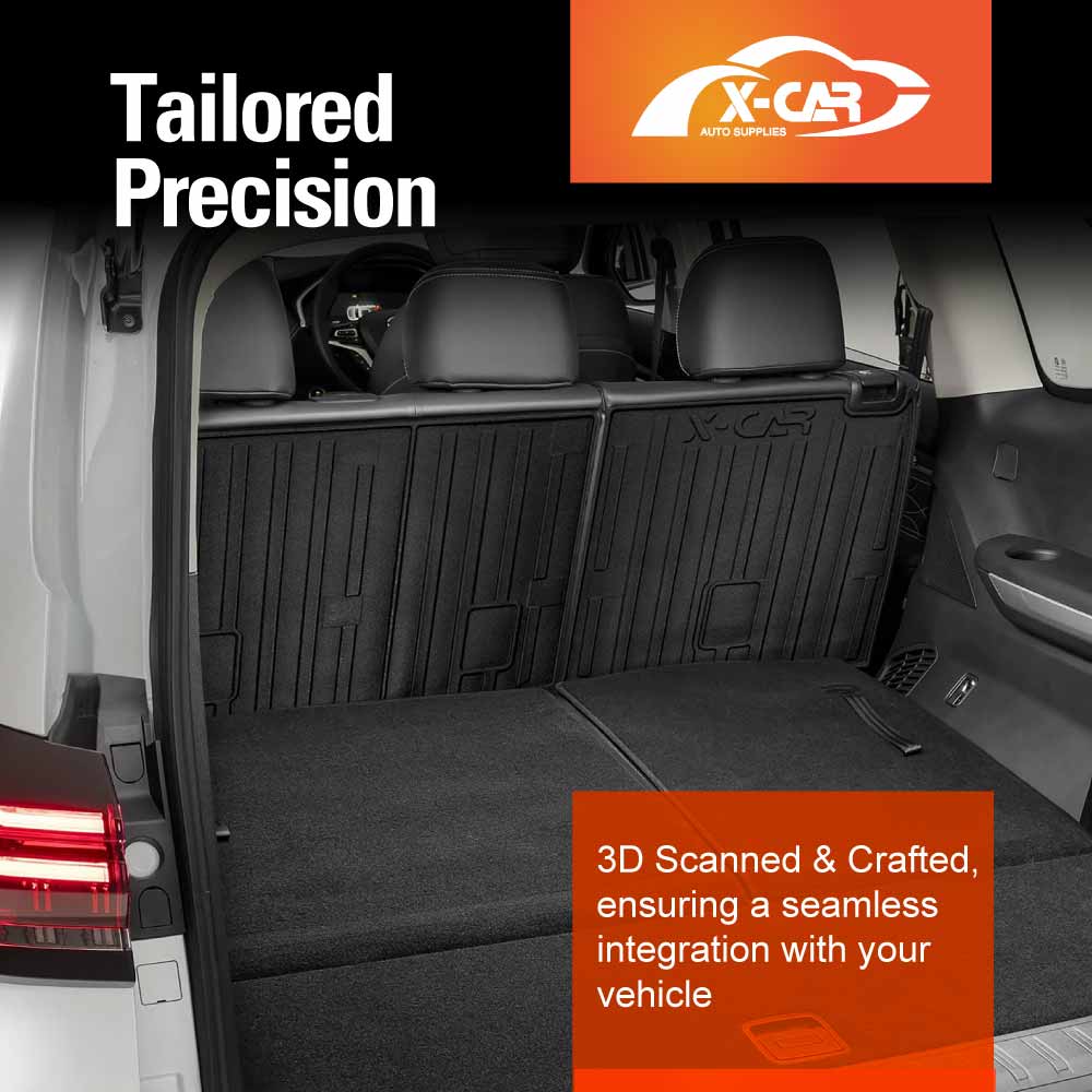 3D Floor Mats Boot Liner Set for LDV D90 2025-Onwards All Weather Heavy Duty Cargo Kick Mats Back Seat Protector Cover