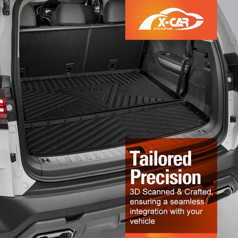 3D Floor Mats Boot Liner for LDV D90 2017-2024 All Weather Heavy Duty Cargo Car Trunk Luggage Tray