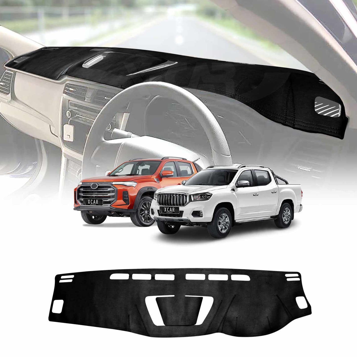 Dash Mat for LDV T60 Ute 2017-2024 Microfiber Non-Slip Pad Cover Interior Accessories