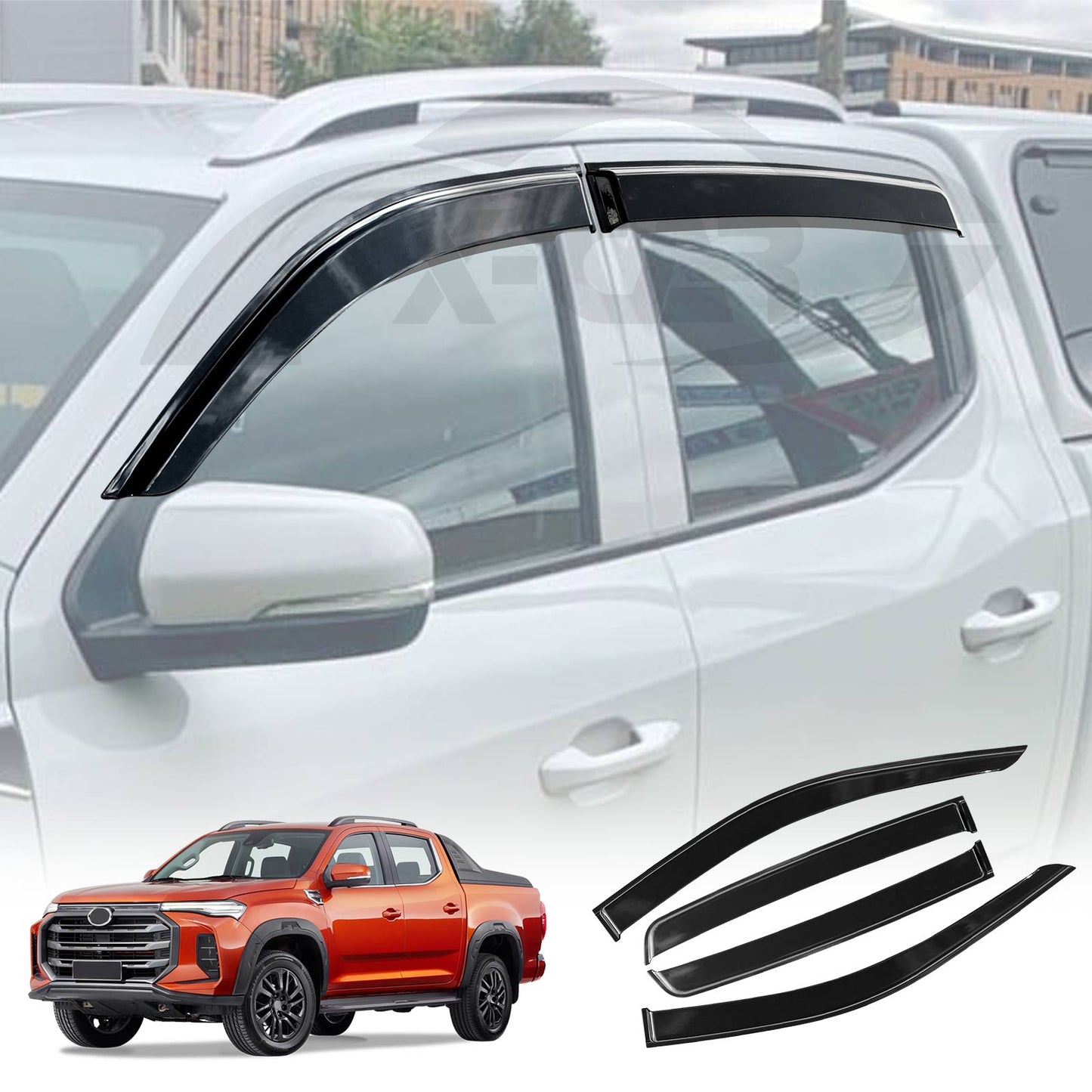 Weathershields for LDV T60 Ute 2017-2024 Car Weather Shields Wind Deflectors Window Sun Visor