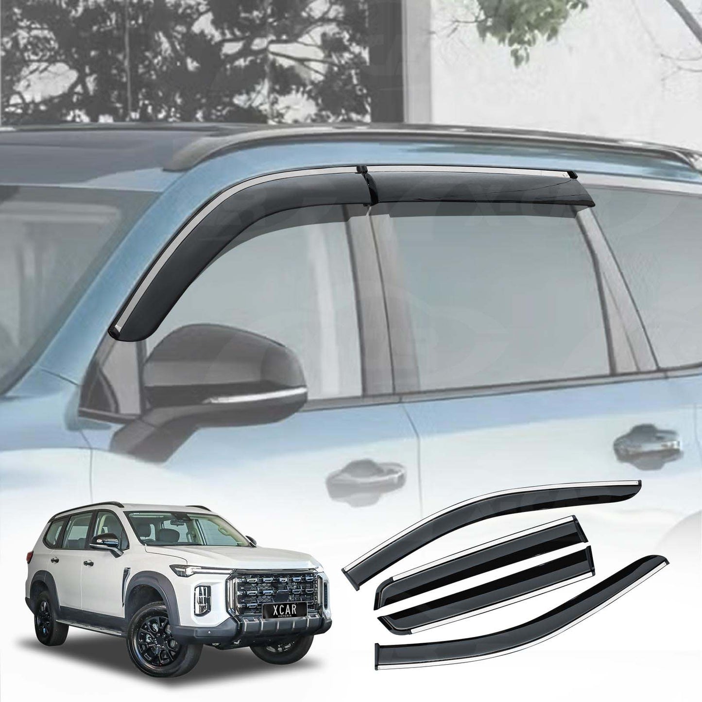 Weathershields for LDV D90 2025-Onwards Car Weather Shields Wind Deflectors Window Sun Visor 4 Pcs