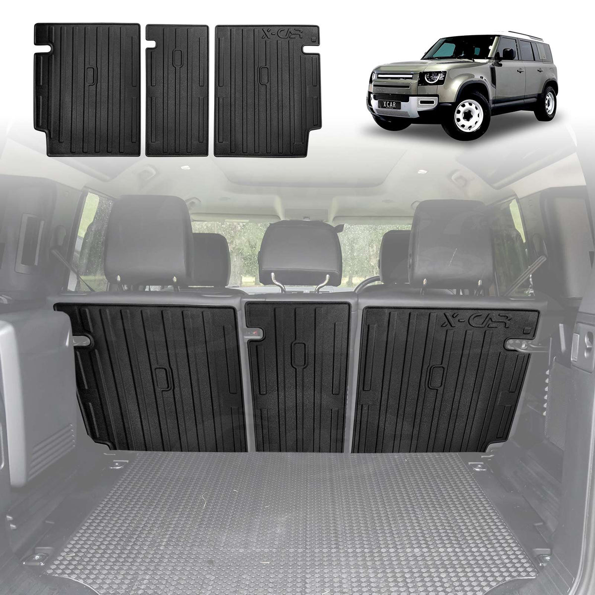 Back Seat Protector for Land Rover Defender L663 110 5 Seater 2020-Onwards All Weather Heavy Duty Car Seat Kick Mats Cover Accessories