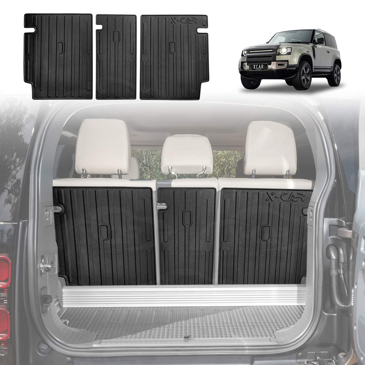 Back Seat Protector for Land Rover Defender 90 2021-Onwards All Weather Heavy Duty Car Seat Kick Mats Cover Accessories