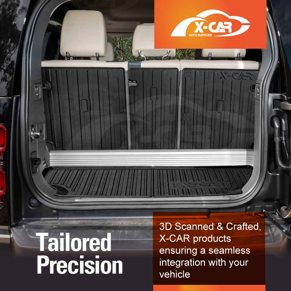 Boot Liner Kick Mats Set for Land Rover Defender 90 2021-Onwards All Weather Heavy Duty Cargo Car Trunk Back Seat Protector