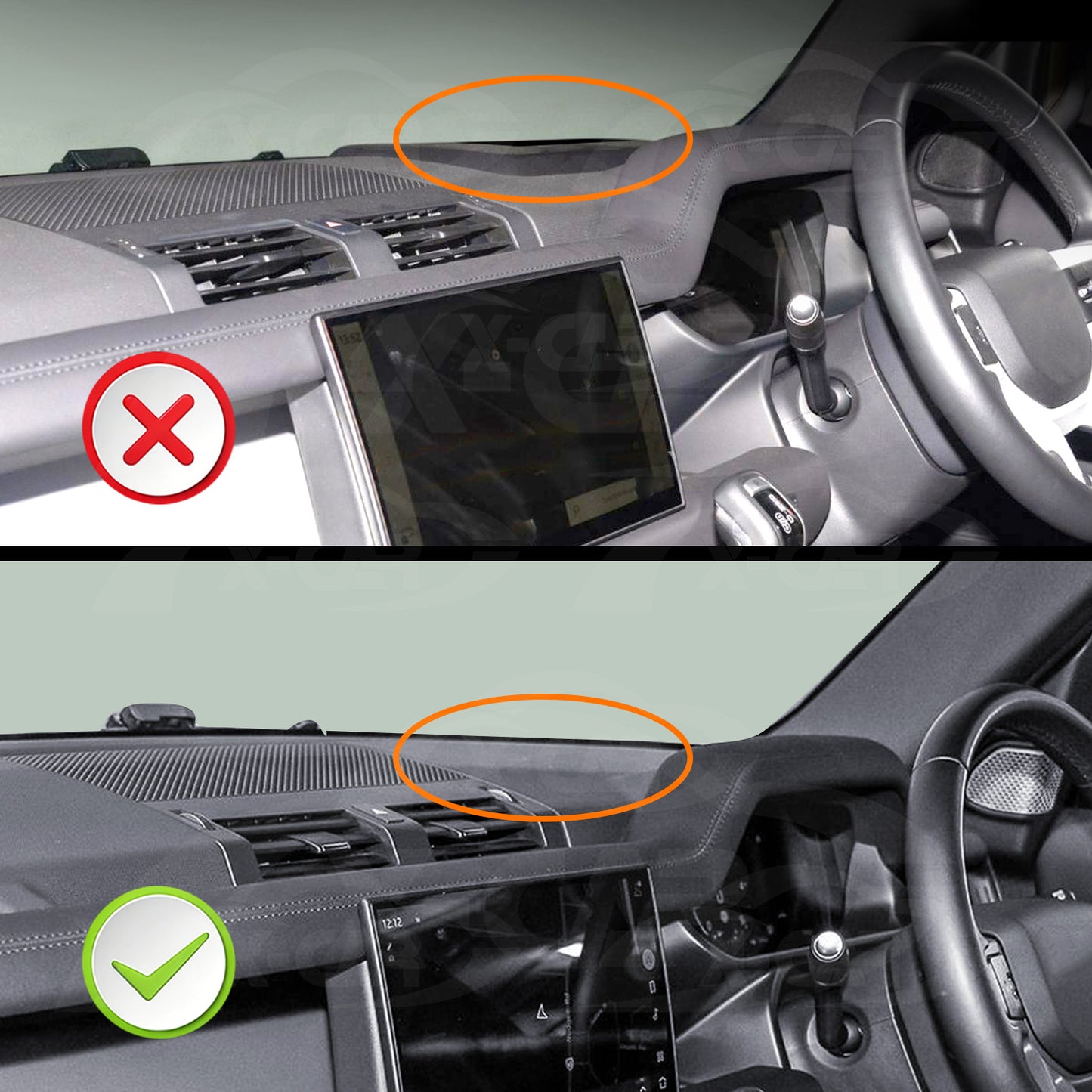 Dash Mat for Land Rover Defender L663 110 2020-Onwards Non-HUD Non-Slip Microfiber Pad Cover Interior Accessories