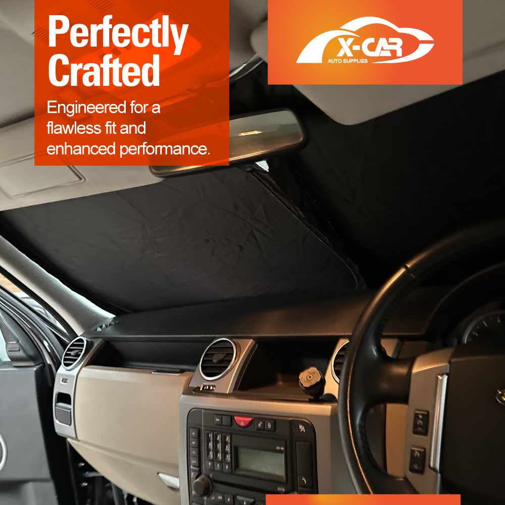 WindScreen Sun Shade for Land Rover Discovery 3 4 2004-2016 Blocks UV Rays Foldable Custom Wind Screen Sun Visor Protector