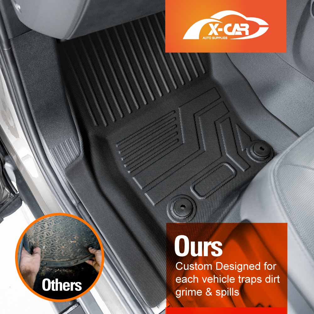 Floor Mats Boot Liner Set for Land Rover Defender L663 110 5 Seater 2020-Onwards All Weather Car Trunk Cargo Kick Back Seat Cover