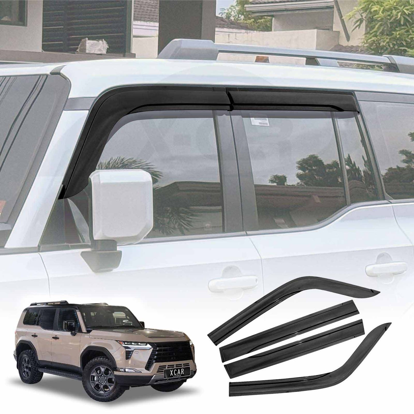 Weathershields for Lexus GX 550 GX550 2024-Onwards Car Weather Shields Wind Deflectors Window Sun Visor