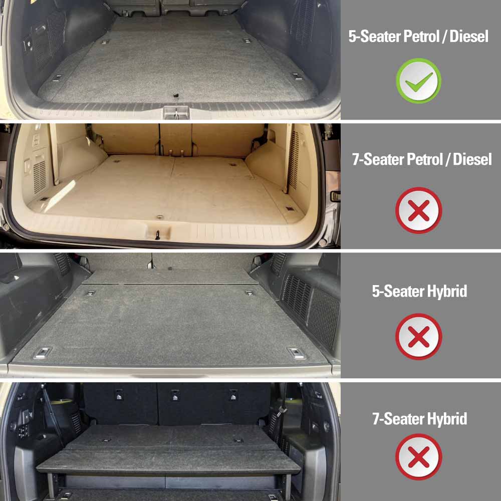 Floor Mats Boot Liner Set for Lexus LX Series LX500d LX600 2021-Onwards 5-Seater Heavy Duty All Weather Car Cargo Cover