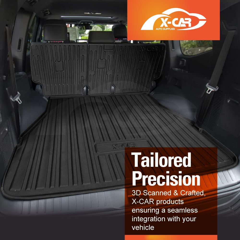 Floor Mats Boot Liner Set for Lexus LX Series LX500d LX600 2021-Onwards 7 Seater Heavy Duty Cargo Kick Back Seat Protector Cover