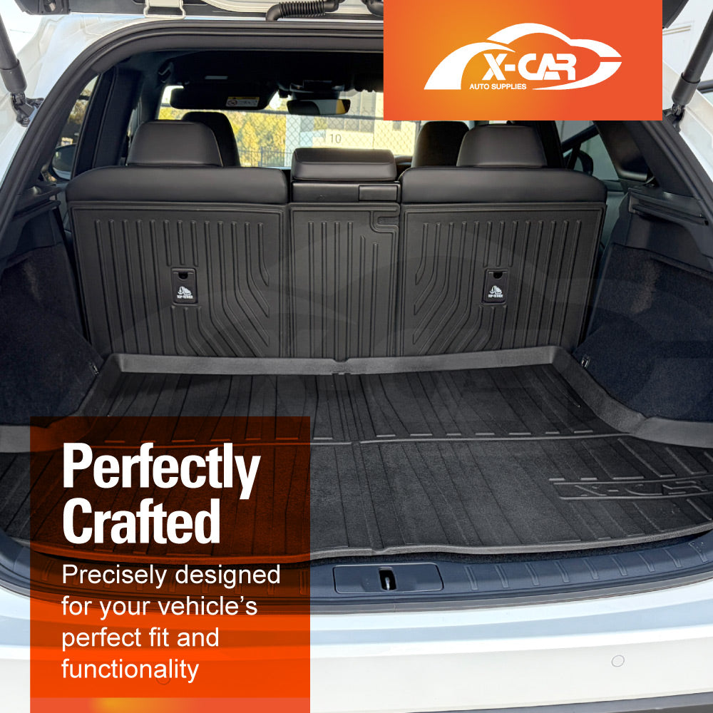 Boot Liner Kick Mats Set for Lexus RX350 RX350h RX500h 2022-Onwards All Weather Heavy Duty Cargo Car Trunk Back Seat Protector