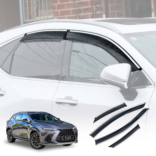 Weathershields for Lexus NX250 NX350 NX350h NX450h 2022-Onwards Car Weather Shields Wind Deflectors Window Sun Visor 4 Pcs