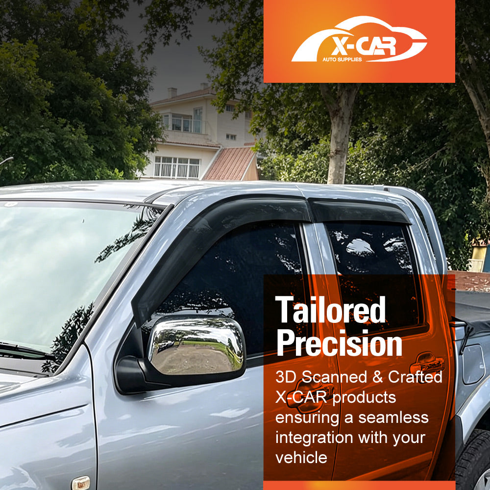 Weathershields for Isuzu D-MAX Dual Cab 2008-2012 Car Weather Shields Wind Deflectors Window Sun Visor 4-Piece Set
