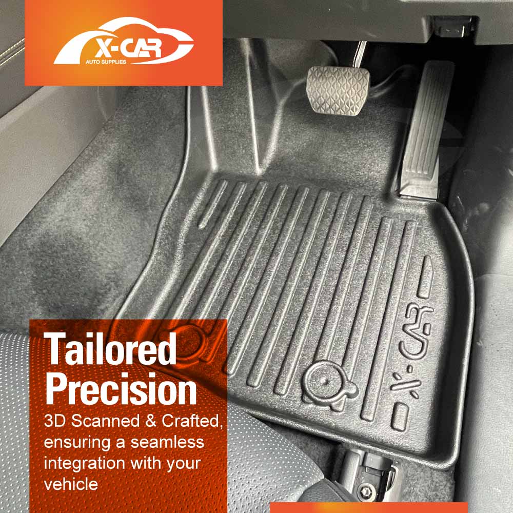 3D Floor Mats Boot Liner Set for Mazda CX-70 CX70 2024-Onwards All Weather Heavy Duty Cargo Kick Mats Back Seat Protector Cover