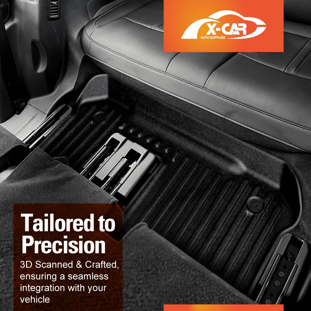 Floor Mats Boot Liner Set for Mazda CX-90 CX90 2023-Onwards All Weather Heavy Duty Cargo Kick Mats Back Seat Protector Cover