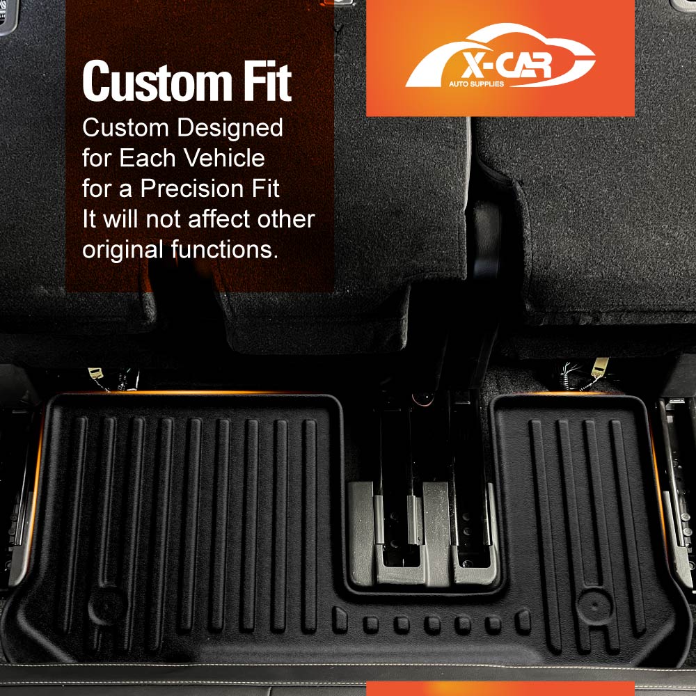 Floor Mats Boot Liner Set for Mazda CX-90 CX90 2023-Onwards All Weather Heavy Duty Cargo Kick Mats Back Seat Protector Cover