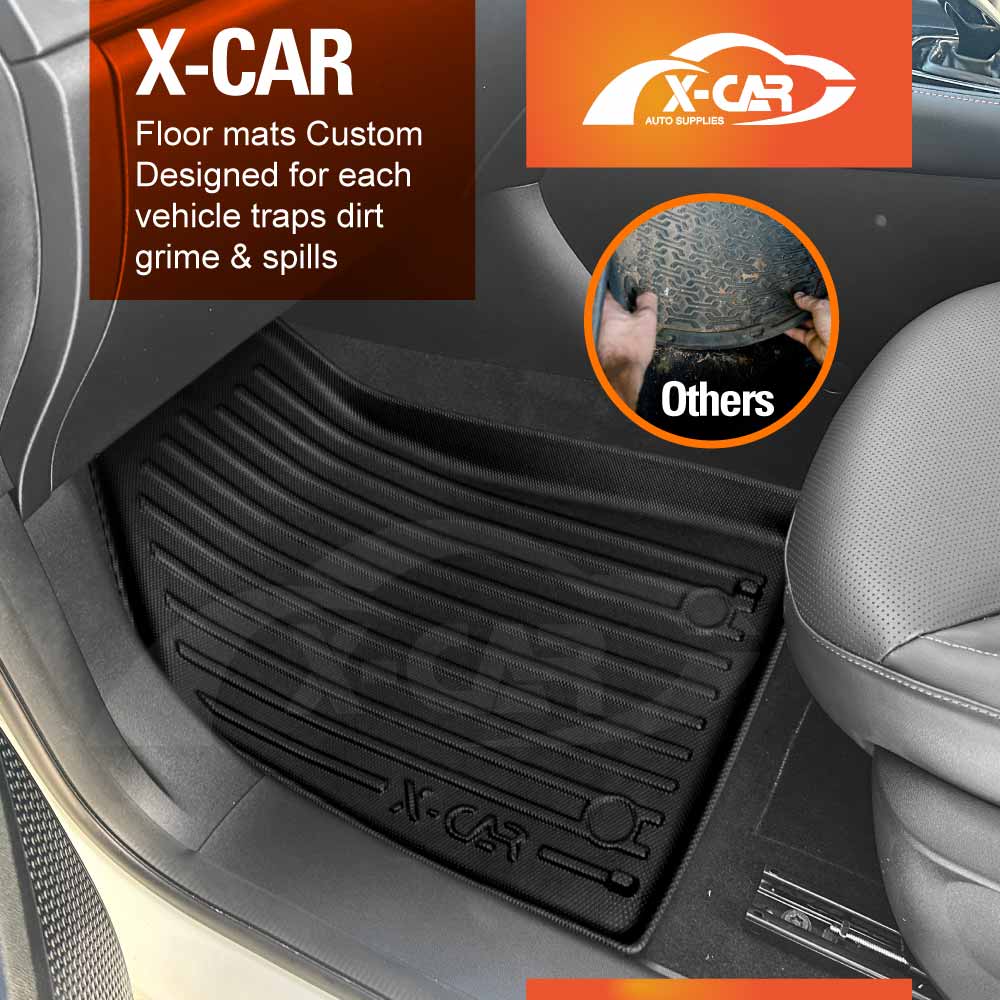 Floor Mats Boot Liner Set for MG HS AS33 Series 2024-Onwards All Weather Heavy Duty Cargo Kick Mats Back Seat Protector Cover