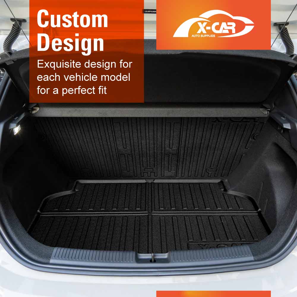 3D Floor Mats Boot Liner Set for MG 3 MG3 2024-2025 All Weather Heavy Duty Cargo Kick Mats Back Seat Protector Cover