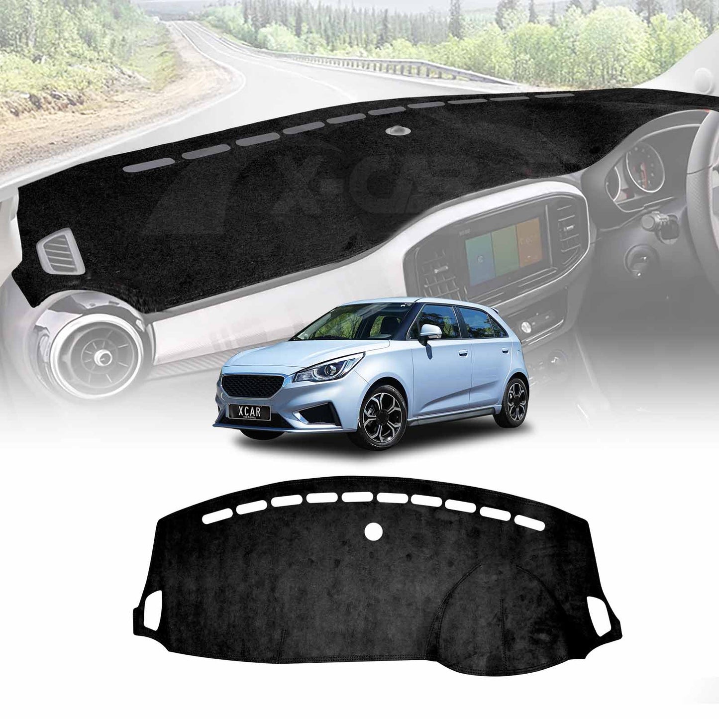 Dash Mat for MG 3 MG3 2016-2024 Non-Slip Microfiber Pad Interior Accessories