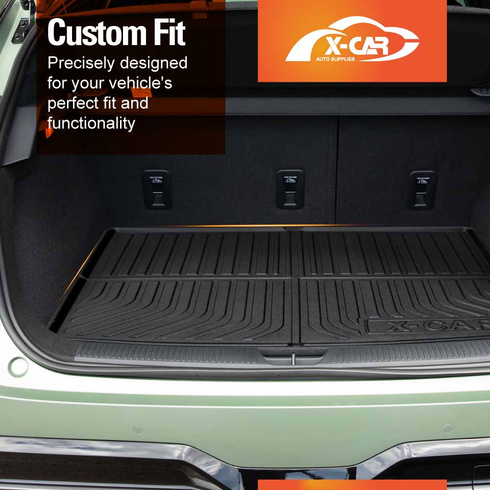 Floor Mats Boot Liner Set for MG MG4 2023-2025 All Weather Heavy Duty Cargo Kick Mats Back Seat Protector Cover