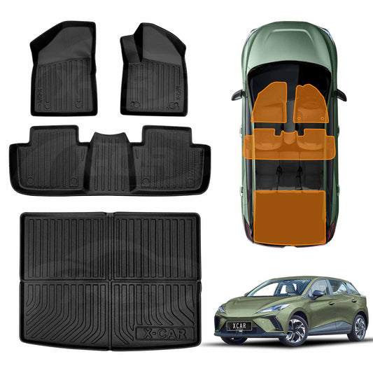 3D All-Weather Floor Mat Boot Liner Carpet for MG MG4 2023-2025 Heavy Duty Cargo Trunk Mat Luggage Tray