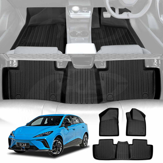 3D All-Weather Floor Mats for MG MG4 2023-2025 Heavy Duty Customized Car Floor Liners Full Set Carpet