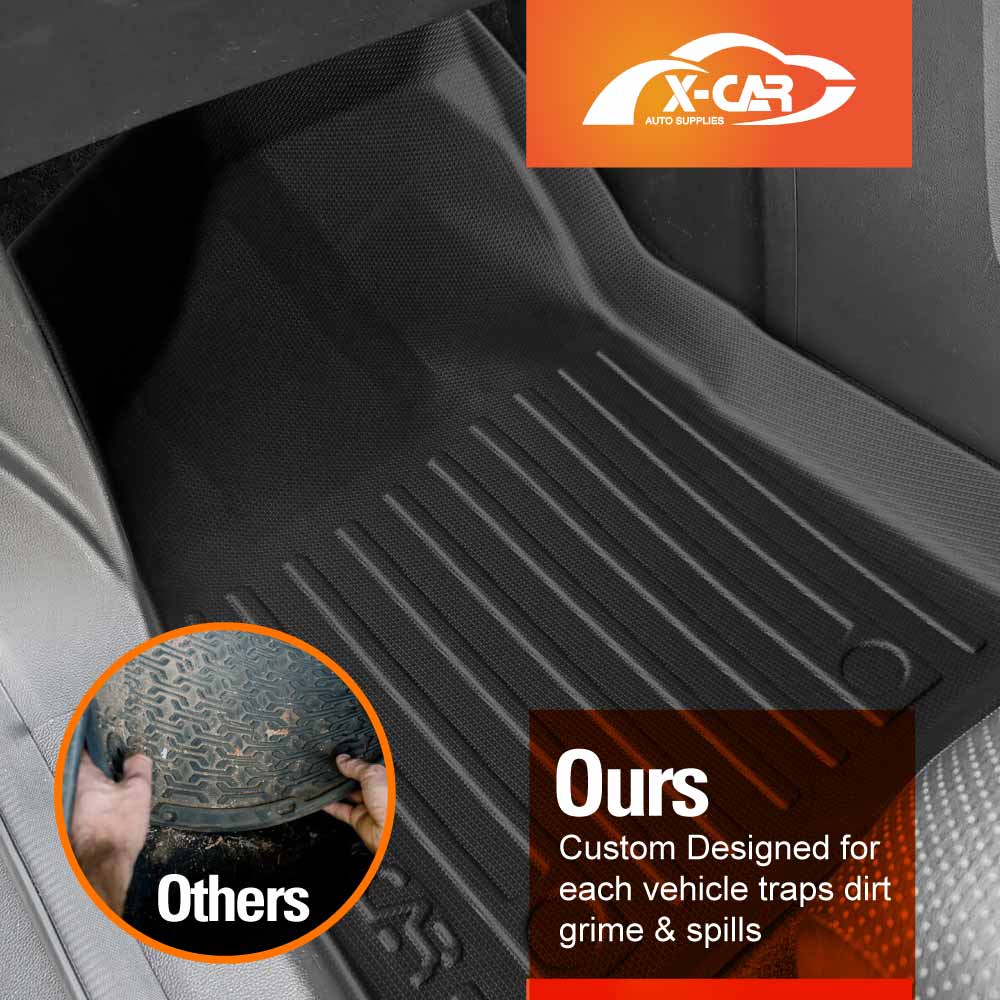 Floor Mats Boot Liner Set for MG MG4 2023-2025 All Weather Heavy Duty Cargo Kick Mats Back Seat Protector Cover