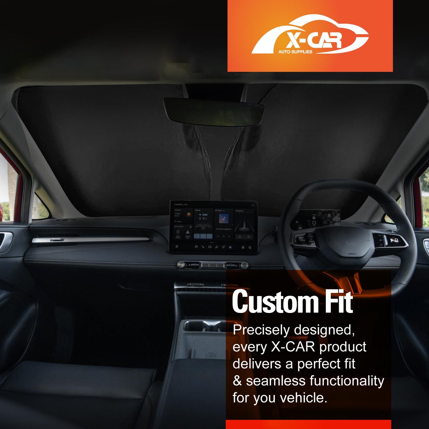WindScreen Sun Shade for MG MG4 EV Urban 2026-Onwards Blocks UV Rays Foldable Custom Wind Screen Sun Visor Protector