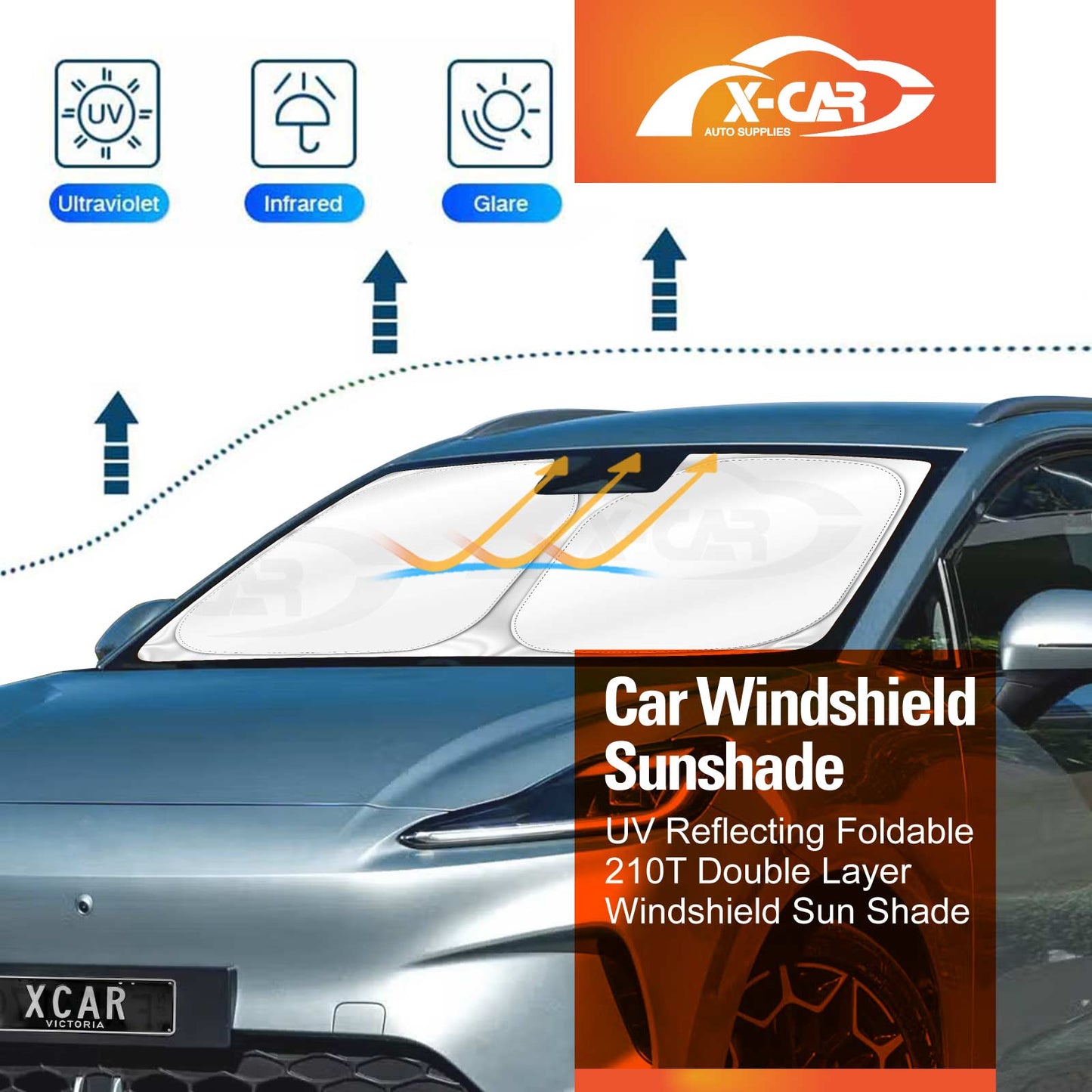 WindScreen Sun Shade for MG MG4 EV Urban 2026-Onwards Blocks UV Rays Foldable Custom Wind Screen Sun Visor Protector