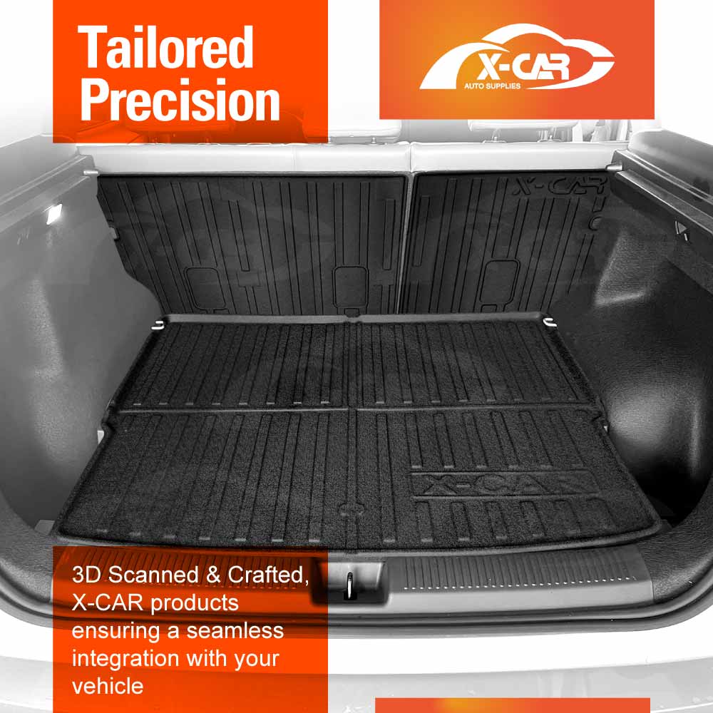 3D Floor Mats Boot Liner Set for MG MGS5 EV 2025-Onwards All Weather Heavy Duty Cargo Kick Mats Back Seat Protector Cover