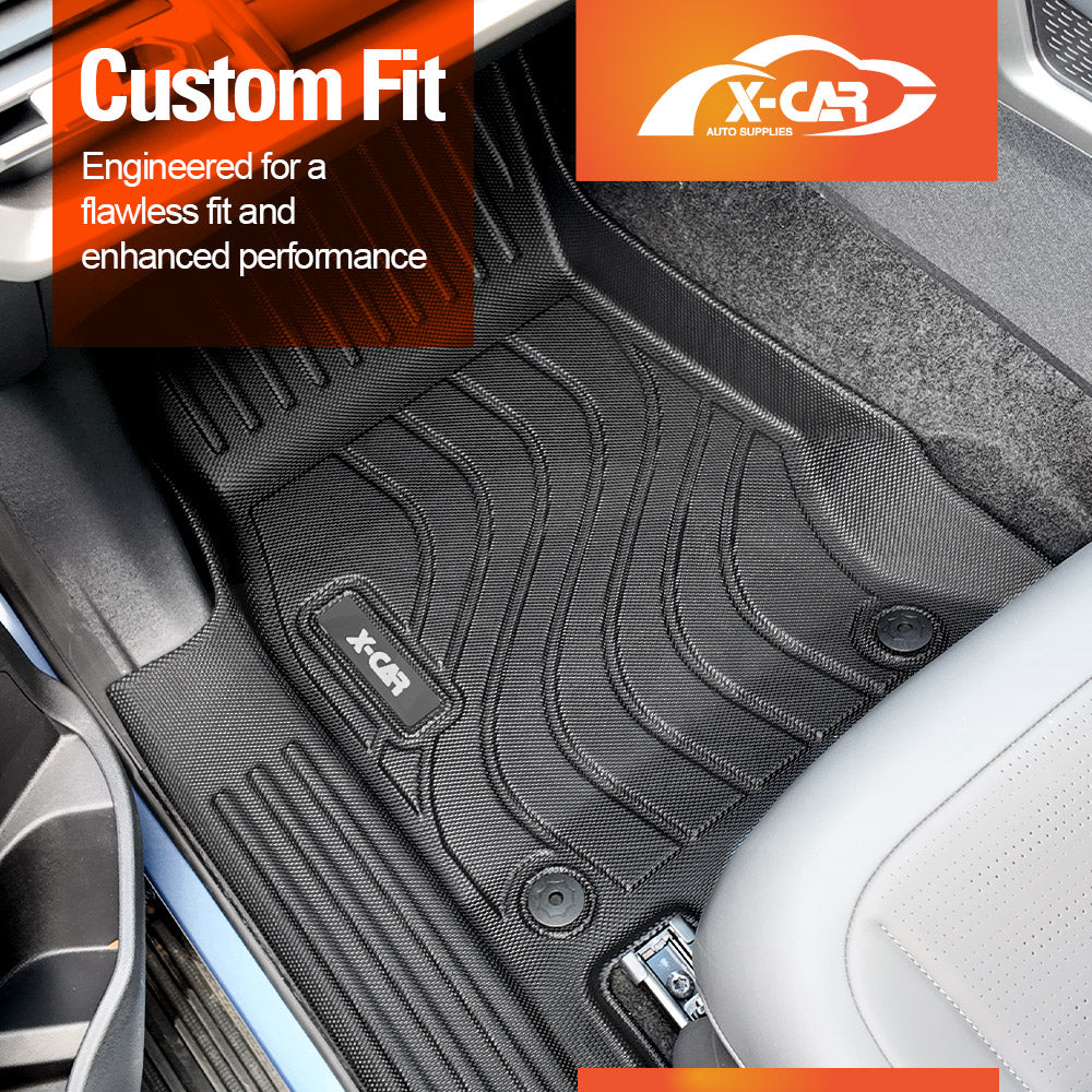3D Floor Mats for LDV Terron 9 Dual Cab 2025-Onwards with Door Sill Heavy Duty All Weather Car Waterproof Interior Protection Liner Set