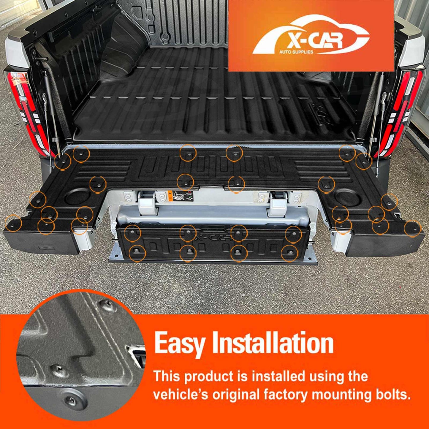 3D Floor Mats Tub Liner for MG MGU9 Dual Cab 2025-Onwards All Weather Heavy Duty Cargo Car Trunk Tailgate Ute Protector Set