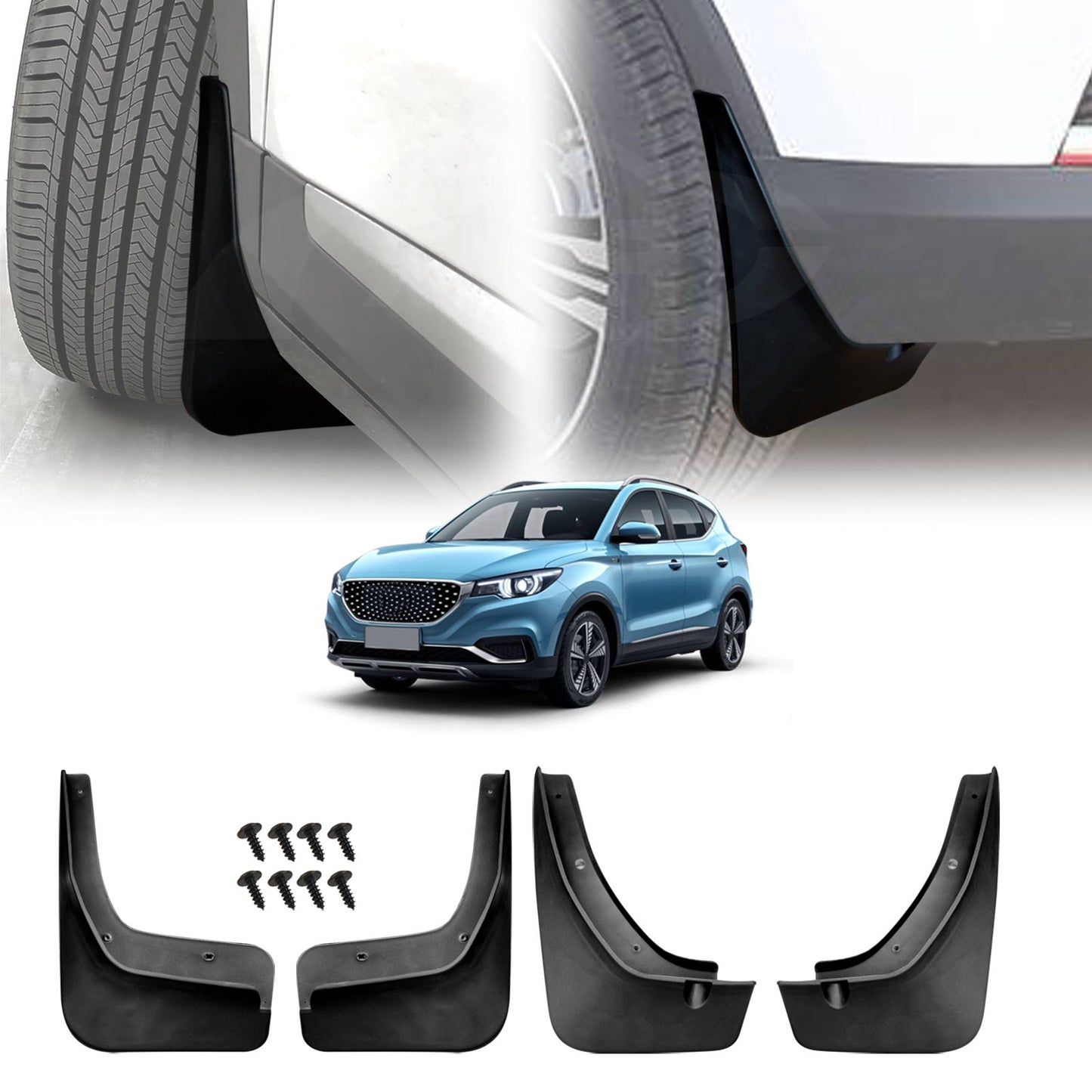 Mud Flaps Splash Guards for MG ZS 2018-2024  Mudguard Fender Front and Rear Set of 4
