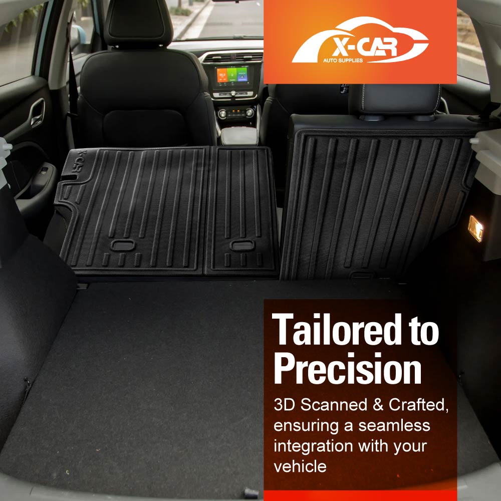 Floor Mat Boot Liner Back Seat Protector Combo for MG ZS EV Electric SUV 2020-2024 Heavy Duty Car Kick Mats Cover