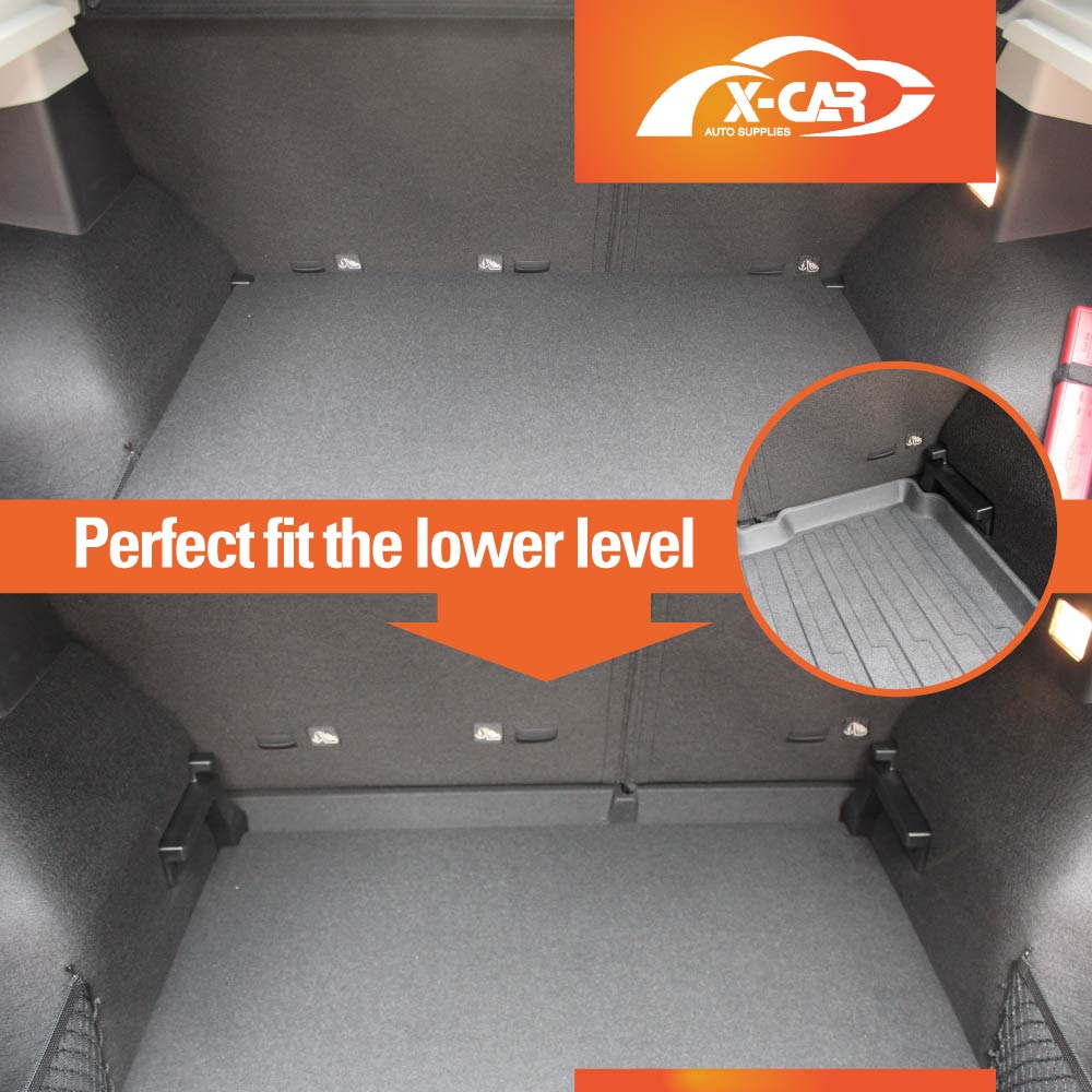 Floor Mat Boot Liner Back Seat Protector Combo for MG ZS/ZST 2018-2024 Heavy Duty Car Kick Mats Cover