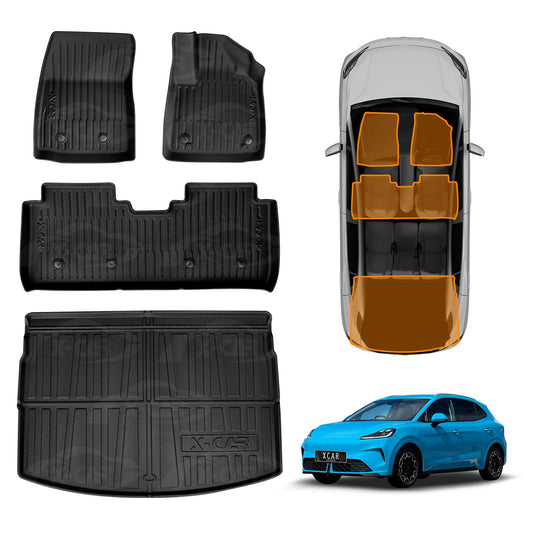 3D Floor Mats Boot Liner Set for MG MG4 EV Urban 2026-Onwards All Weather Heavy Duty Cargo Car Trunk Luggage Tray