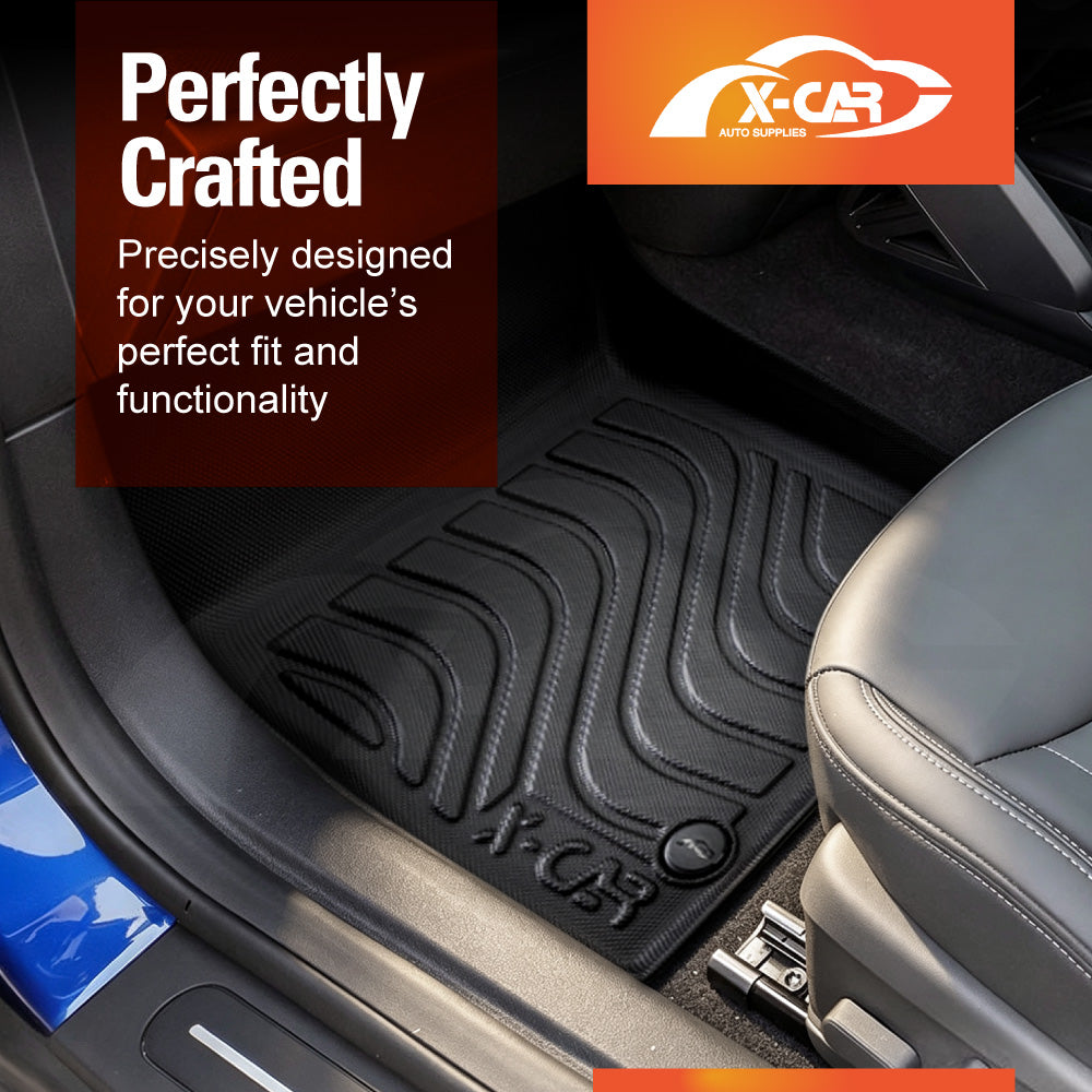 Floor Mats Boot Liner Set for Mini Cooper 3 Door J01 Series 2024-Onwards Upper Level Heavy Duty All Weather Car Cargo Kick Back Seat Cover