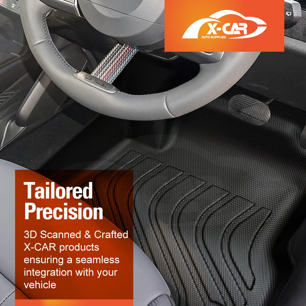 Floor Mats Boot Liner Set for Mini Cooper 3 Door J01 Series 2024-Onwards Lower Level Heavy Duty All Weather Car Cargo Kick Back Seat Cover
