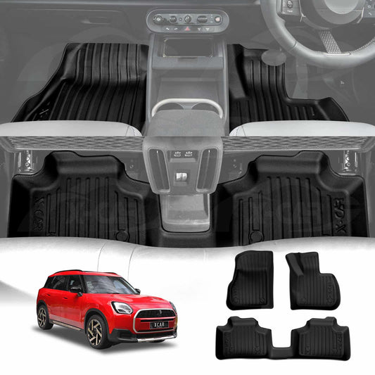 3D Floor Mats for MINI Countryman U25 2024-Onwards Heavy Duty All Weather Car Mats Carpet Liner Set Car Accessories