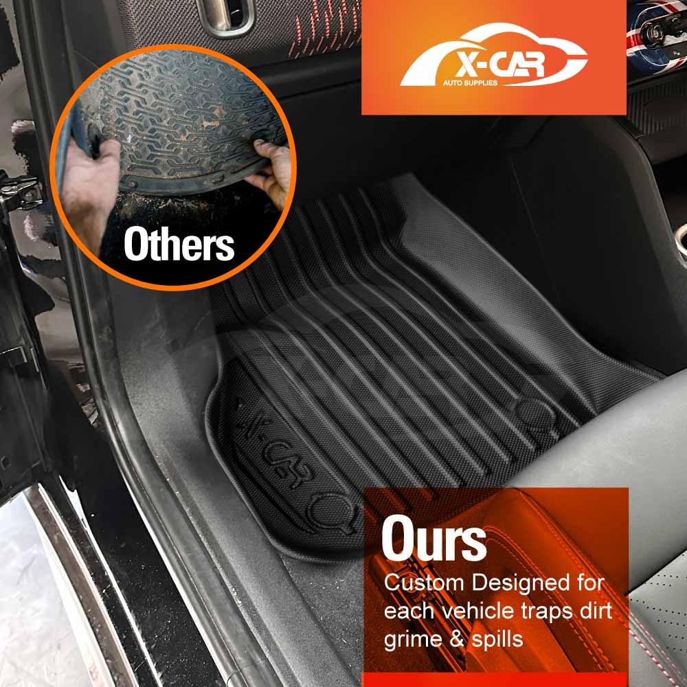 3D Floor Mats Boot Liner Set for MINI Countryman U25 2024-Onwards All Weather Heavy Duty Cargo Car Trunk Luggage Tray Acessories