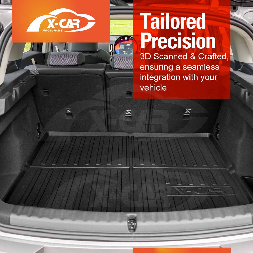 3D Floor Mats Boot Liner Set for MINI Countryman U25 2024-Onwards All Weather Heavy Duty Cargo Car Trunk Luggage Tray Acessories