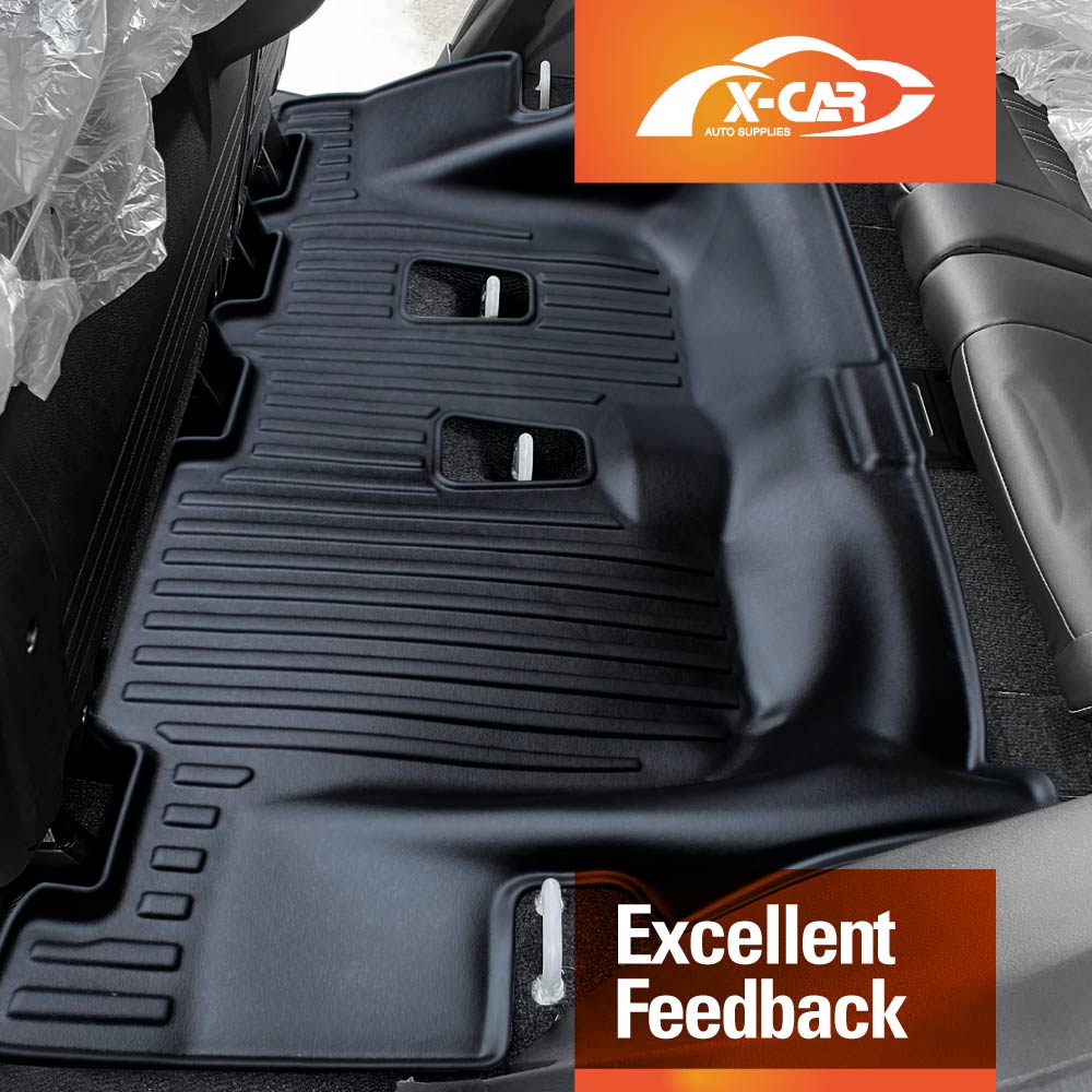3D Floor Mats Boot Liner Set for Isuzu MU-X MUX 2022-Onwards All Weather Heavy Duty Cargo Kick Mats Back Seat Protector Cover