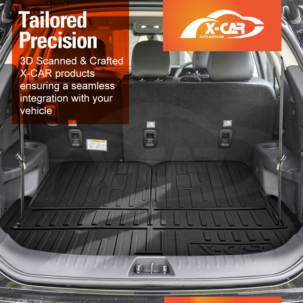 Boot Liners for Mahindra XUV700 2023-Onwards All Weather Heavy Duty Cargo Trunk Mat Luggage Tray Car Accessories 3 Pcs Set