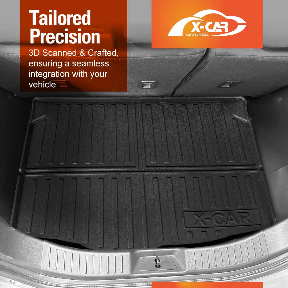 Boot Liner Back Seat Protector for Mazda 2 Hatch 2014-Onwards DJ Series All Weather Heavy Duty Cargo Car Trunk Kick Mats