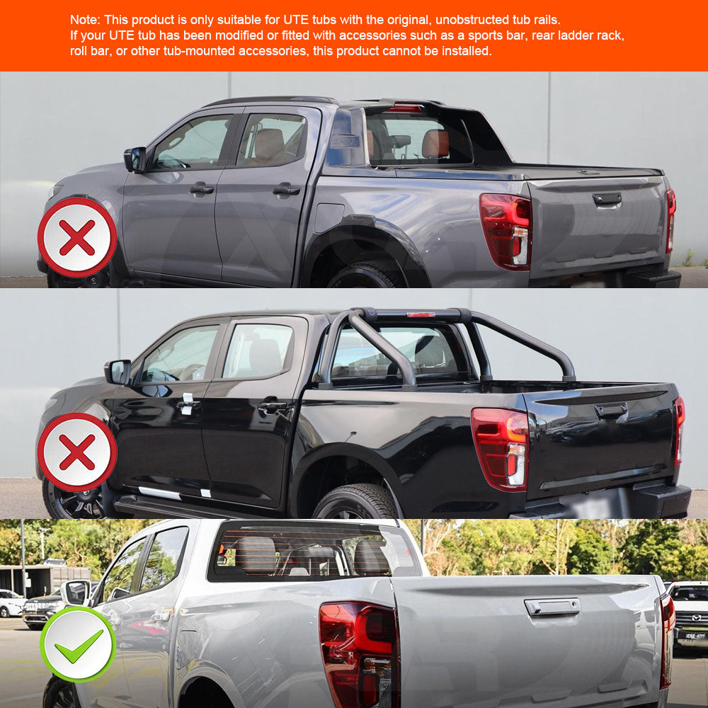 Soft Tonneau Cover for Mazda BT-50 BT50 Dual Cab TF Series 2020-Onwards Heavy Duty Tri-Fold Ute Tub Truck Cargo Bed Cover
