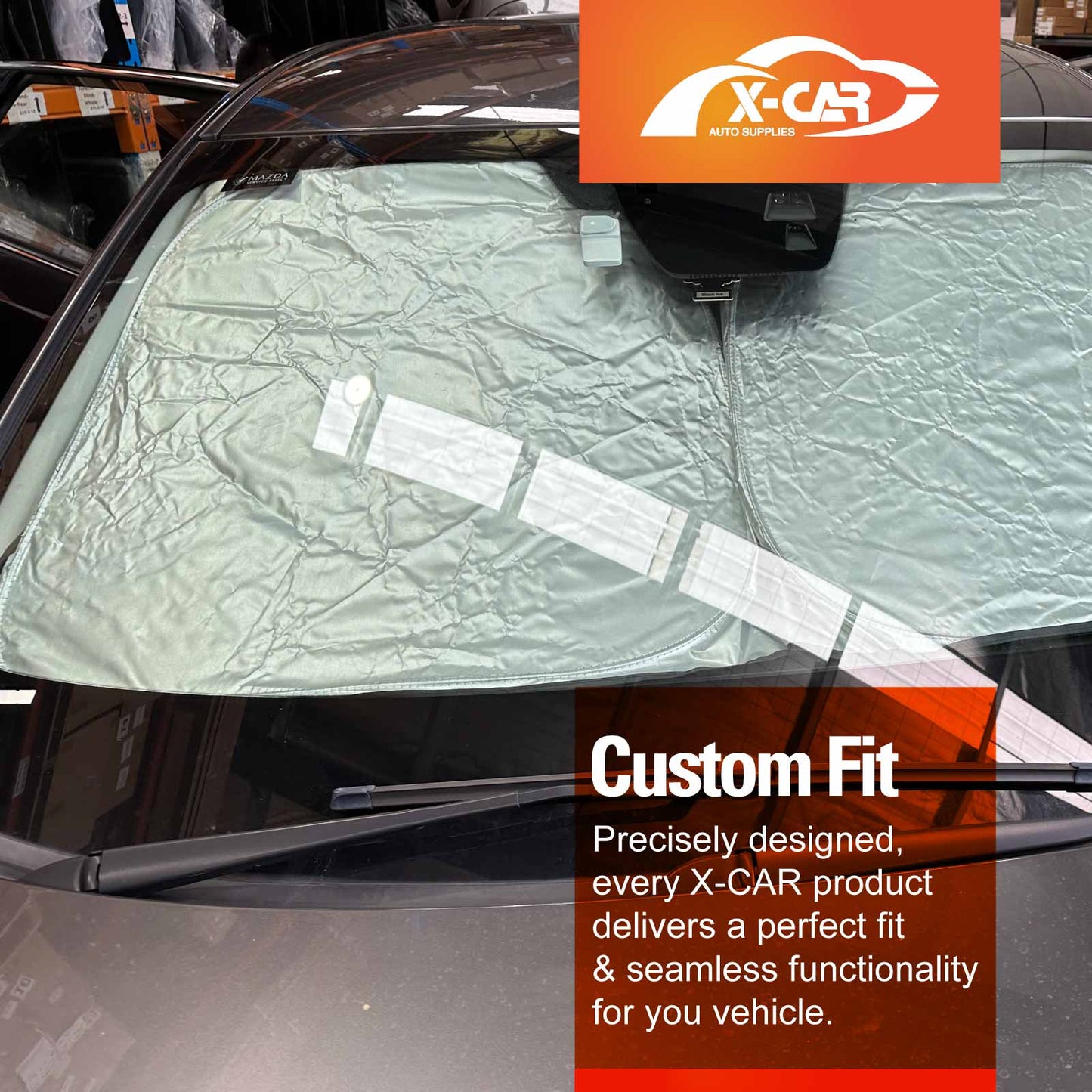 WindScreen Sun Shade for Mazda CX-9 2016-2024 Blocks UV Rays Foldable Custom Wind Screen Sun Visor Protector CX9 Accessories