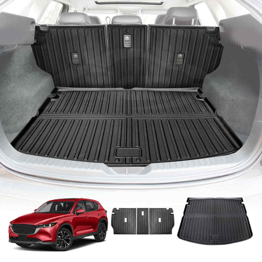 Boot Liner Back Seat Protector for Mazda CX5 CX-5 2022-2026 All Weather Heavy Duty Cargo Car Trunk Kick Mats