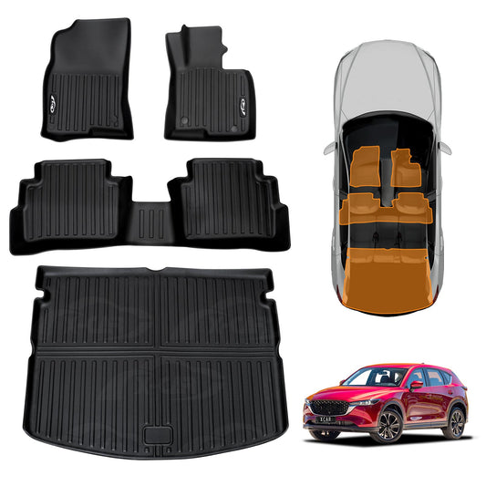 3D Floor Mats Boot Liner for Mazda CX5 CX-5 2022-2026 All Weather Heavy Duty Cargo Car Trunk Luggage Tray Acessories